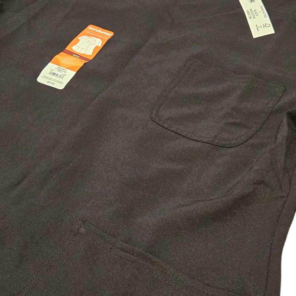 😁Scrubstar Black Performance Fitted Short Sleeve Scrub Top Size S - Picture 4 of 4